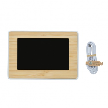 Logotrade advertising product image of: Utah RCS recycled plastic and bamboo LED clock