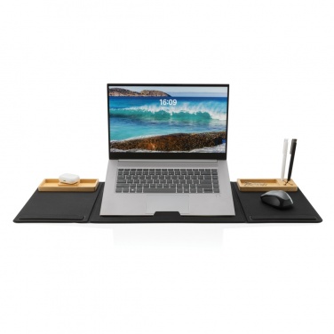 Logo trade promotional gifts image of: Impact AWARE RPET Foldable desk organizer with laptop stand