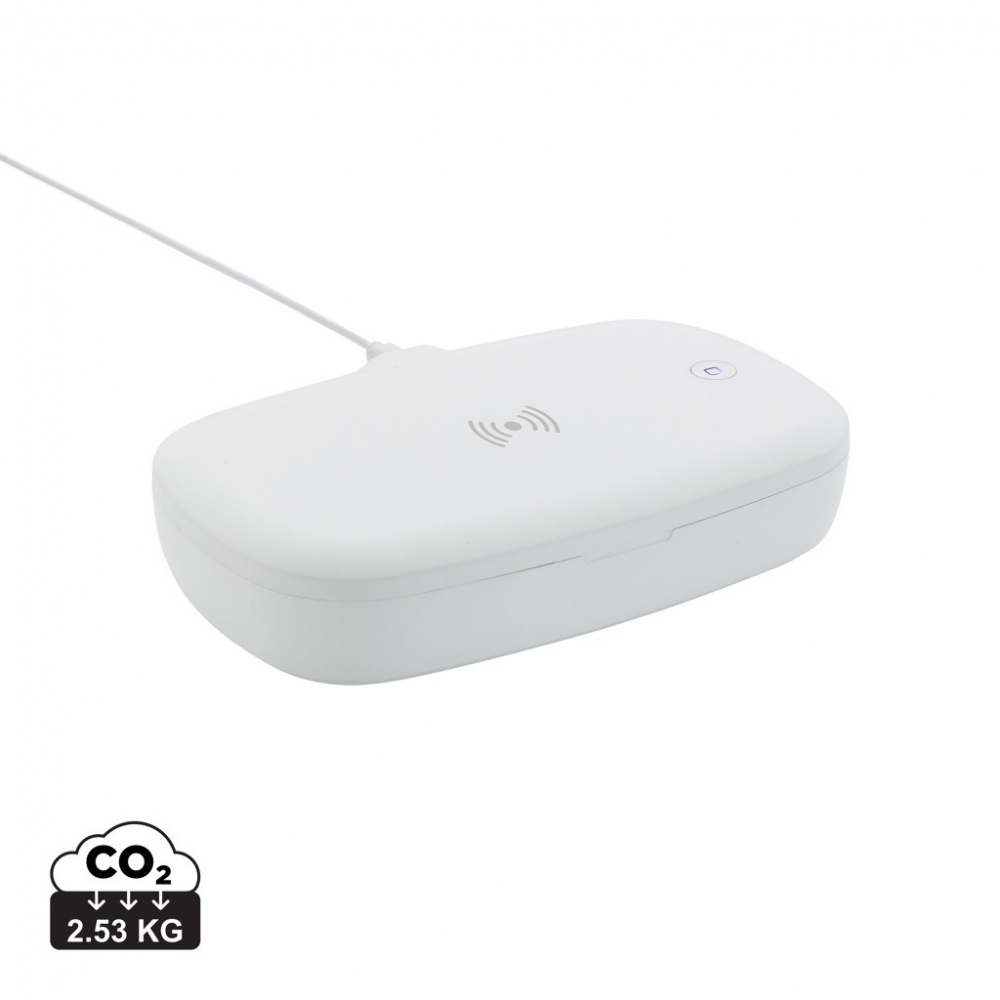 Logotrade promotional gift picture of: UV-C steriliser box with 5W wireless charger