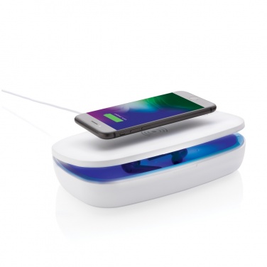 Logo trade advertising products image of: UV-C steriliser box with 5W wireless charger