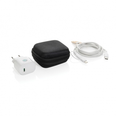 Logo trade advertising products image of: Boost RCS reycled PET 20W type C 2 pcs charging set