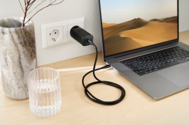 Logo trade corporate gifts picture of: Philips 65W ultra fast PD 3-port USB wall charger