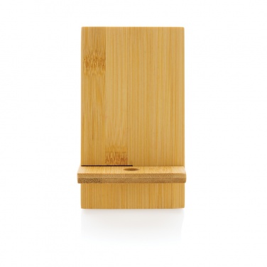 Logo trade promotional gift photo of: Bamboo phone stand in kraft box
