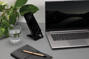 Logotrade advertising products photo of: SnapStand RCS recycled plastic foldable phone stand