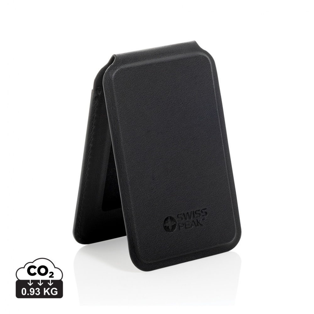 Logotrade promotional gifts photo of: Magstand RCS recycled PU magnetic phone wallet with stand