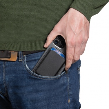 Logo trade promotional items picture of: Magstand RCS recycled PU magnetic phone wallet with stand