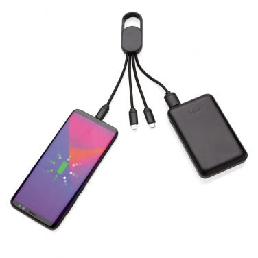 Logo trade corporate gift photo of: 4-in-1 cable with carabiner clip