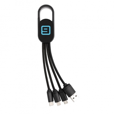Logo trade business gift photo of: 4-in-1 cable with carabiner clip