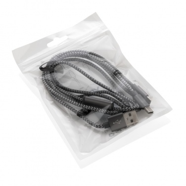 Logo trade promotional merchandise image of: 3-in-1 braided cable