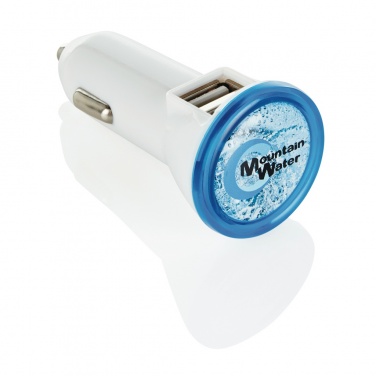 Logo trade business gifts image of: Powerful dual port car charger
