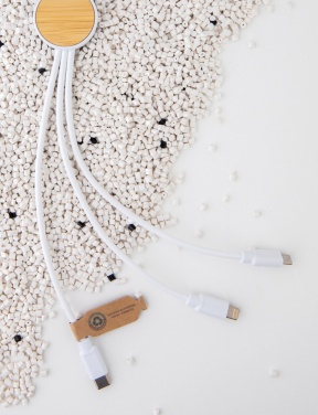 Logo trade promotional items picture of: RCS recycled plastic Ontario 6-in-1 cable