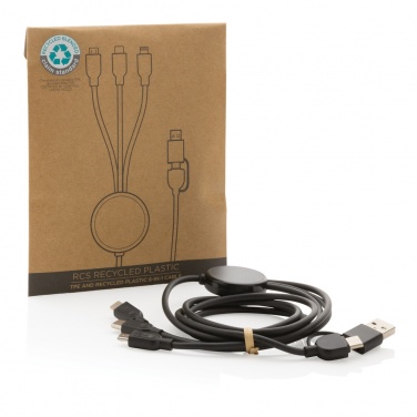 Logotrade business gifts photo of: RCS recycled TPE and recycled plastic 6-in-1 cable