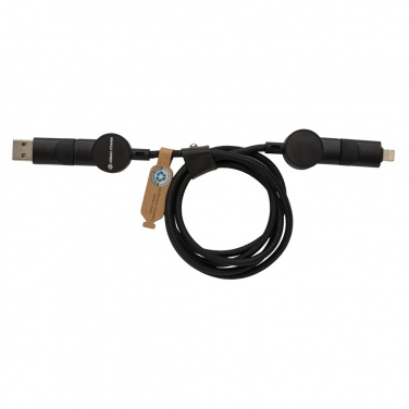 Logo trade promotional items picture of: Oakland RCS recycled plastic 6-in-1 fast charging 45W cable