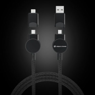 Logo trade promotional product photo of: Oakland RCS recycled plastic 6-in-1 fast charging 45W cable