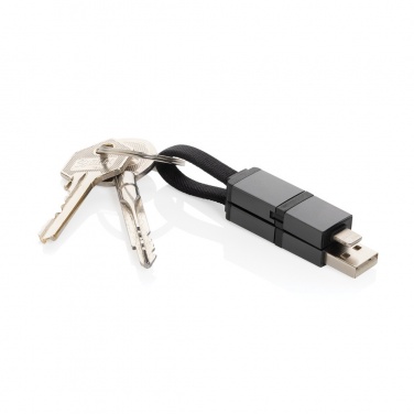 Logotrade advertising product picture of: Terra recycled aluminum 4 in 1 60W fast charging cable