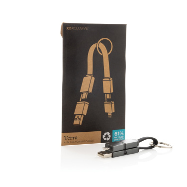 Logotrade advertising product picture of: Terra recycled aluminum 4 in 1 60W fast charging cable