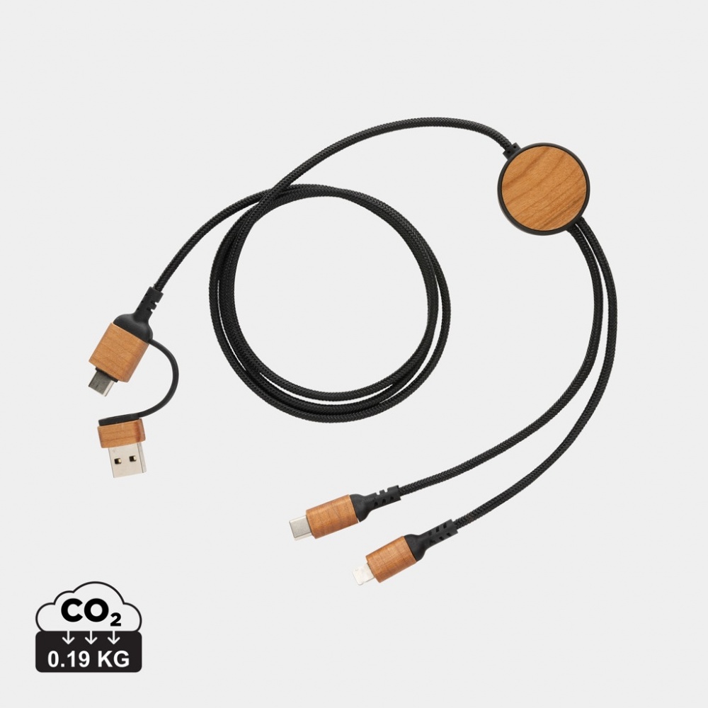 Logo trade business gift photo of: Ohio RCS certified recycled plastic 6-in-1 cable