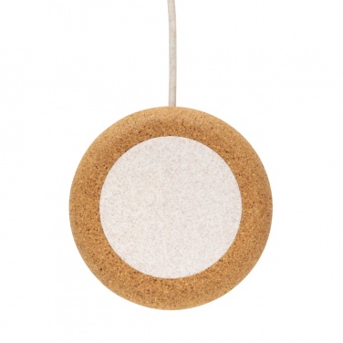 Logo trade corporate gifts image of: Cork and Wheat 5W wireless charger