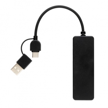Logo trade business gift photo of: RCS recycled plastic USB hub with dual input