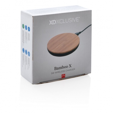 Logotrade corporate gift image of: Bamboo X 5W wireless charger