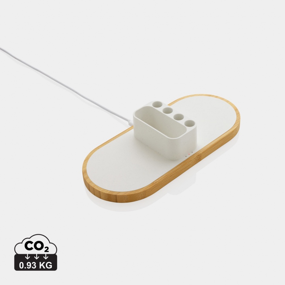 Logo trade promotional item photo of: Ontario RCS rplastic 10W dual wireless
