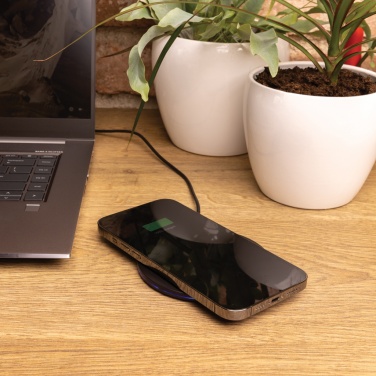 Logo trade promotional gifts image of: RCS recycled plastic 15W Wireless fast charger