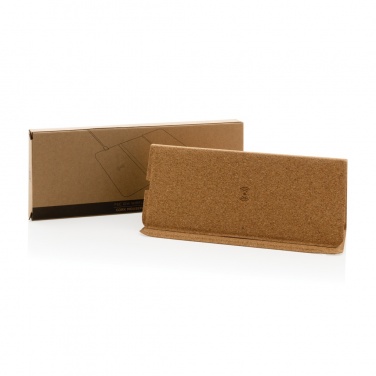 Logo trade promotional giveaways image of: 10W wireless charging cork mousepad and stand