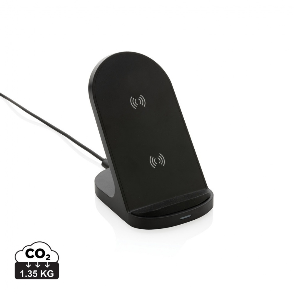 Logotrade advertising products photo of: RCS recycled plastic double coil wireless stand 15W