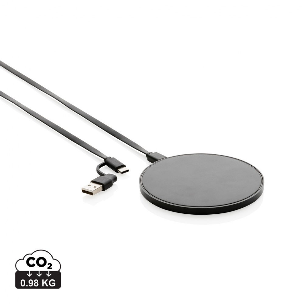 Logo trade promotional giveaways picture of: RCS standard recycled plastic 10W wireless charger