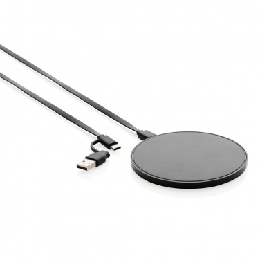 Logo trade promotional products picture of: RCS standard recycled plastic 10W wireless charger