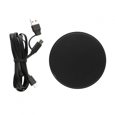 Logo trade promotional giveaways picture of: RCS standard recycled plastic 10W wireless charger