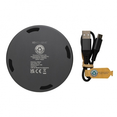 Logo trade promotional merchandise picture of: Terra RCS recycled aluminium 10W wireless charger
