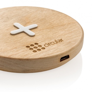 Logo trade promotional giveaway photo of: 5W wood wireless charger