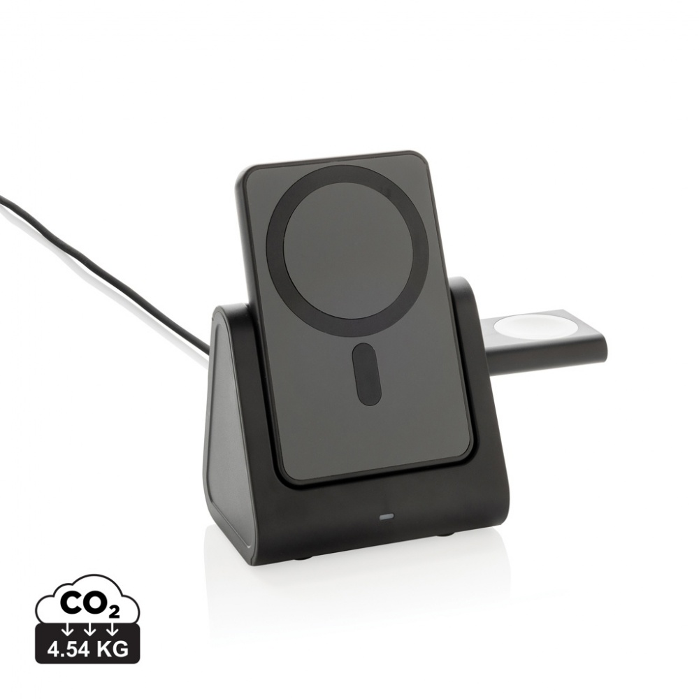 Logo trade corporate gift photo of: Powerbase RCS recycled plastic 3 in 1 charger with powerbank
