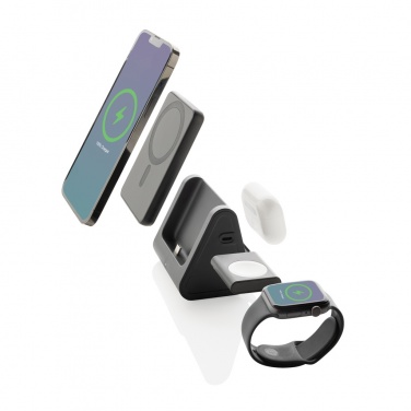 Logotrade promotional gift picture of: Powerbase RCS recycled plastic 3 in 1 charger with powerbank