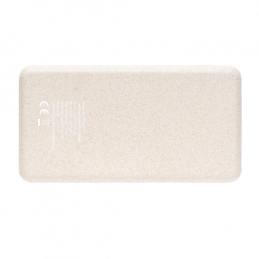 Logotrade promotional gift image of: Cork and Wheat Straw 8.000 mAh 5W wireless powerbank