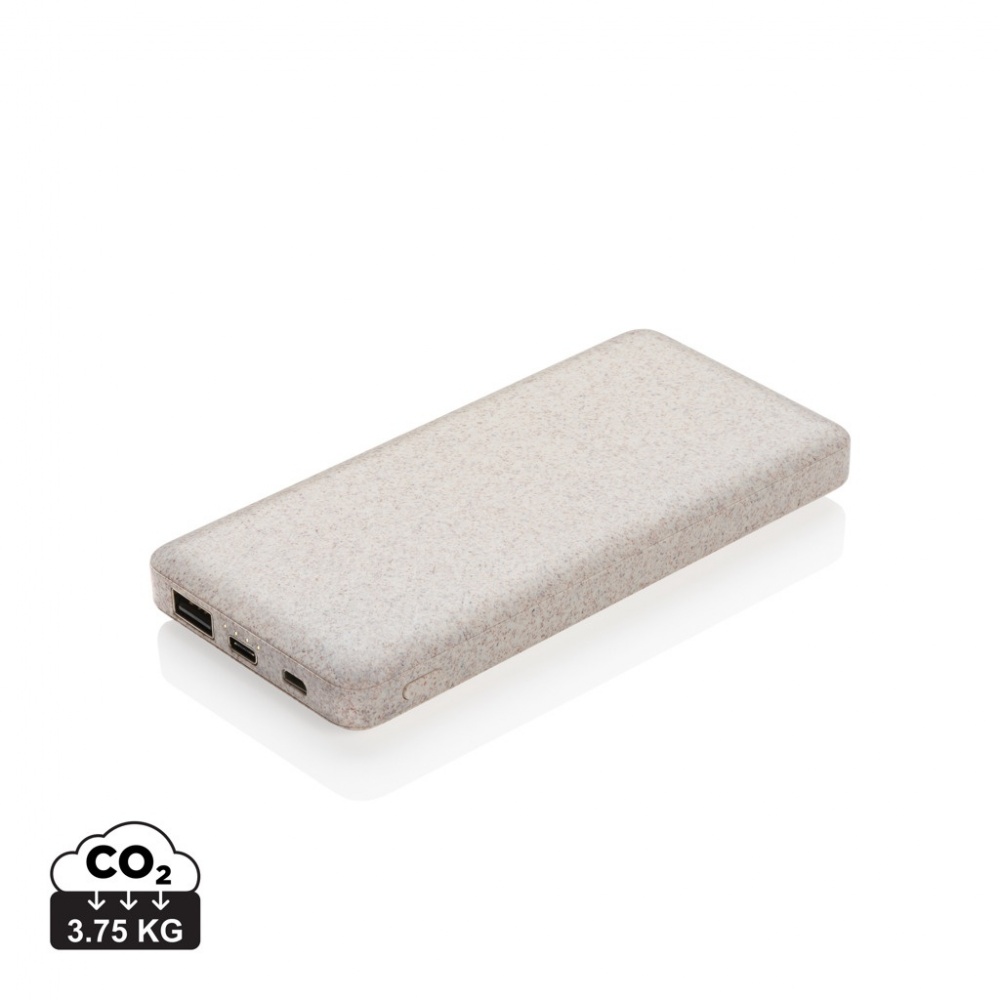 Logotrade promotional giveaways photo of: 10.000 mah wheat straw powerbank