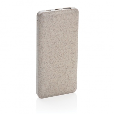 Logo trade advertising products image of: 10.000 mah wheat straw powerbank