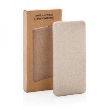 Logotrade promotional items photo of: 10.000 mah wheat straw powerbank