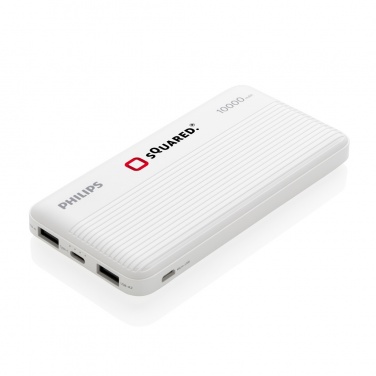 Logo trade promotional products picture of: Philips 10.000 mAh slim powerbank