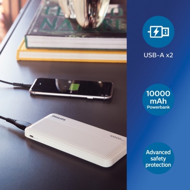 Logotrade business gift image of: Philips 10.000 mAh slim powerbank