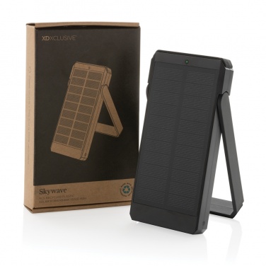 Logotrade promotional merchandise image of: Skywave RCS recycled plastic solar powerbank 10000 mAh