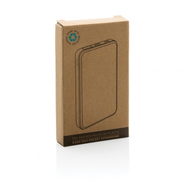 Logo trade corporate gifts picture of: RCS recycled plastic 5.000 mAh Powerbank