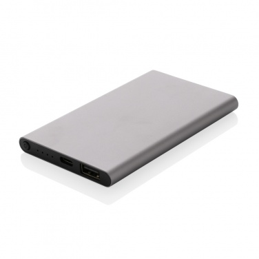 Logo trade promotional giveaways picture of: RCS recycled plastic/aluminum 4000 mah powerbank with type C