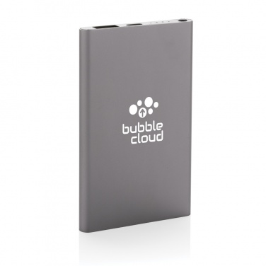 Logo trade promotional merchandise image of: RCS recycled plastic/aluminum 4000 mah powerbank with type C