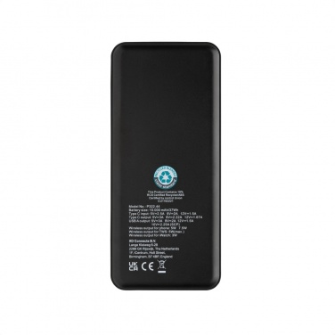 Logo trade promotional giveaways picture of: Fenwick RCS recycled plastic 10000mah  3 in 1 fast powerbank