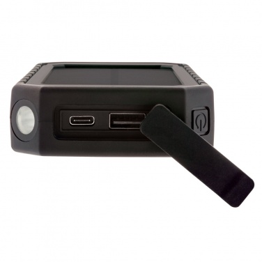 Logotrade advertising product image of: RCS recycled plastic Solar powerbank with 10W Wireless