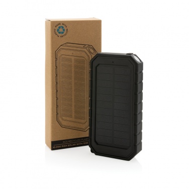 Logotrade business gift image of: RCS recycled plastic Solar powerbank with 10W Wireless