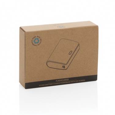 Logo trade promotional giveaways image of: FlashCharge RCS rplastic 10000 mah fast charge powerbank
