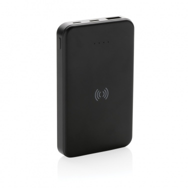 Logo trade promotional item photo of: RCS recycled plastic 5.000 mAh 5W wireless powerbank